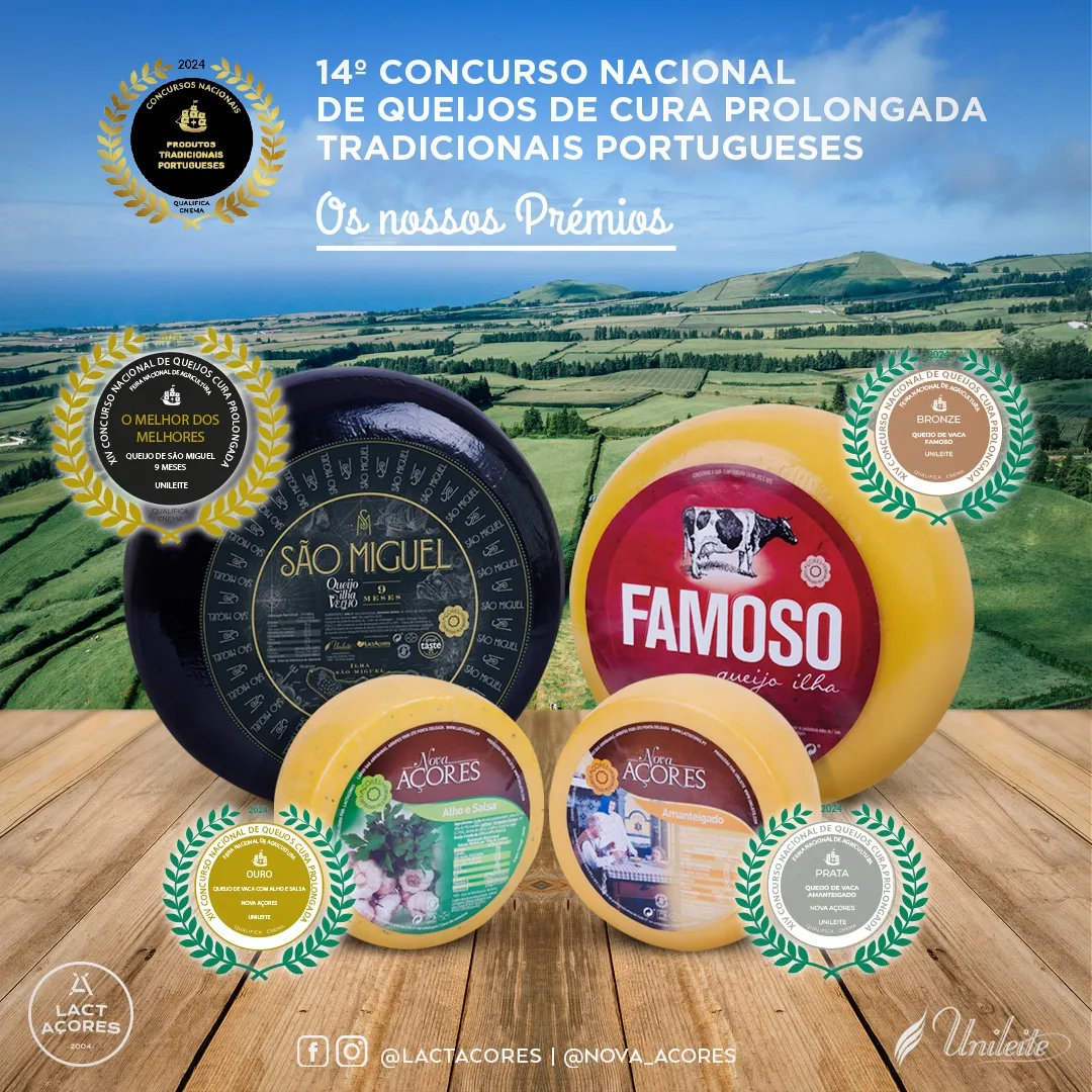 Cheeses from São Miguel, São Jorge and Faial receive awards at the 14th National Competition of Traditional Portuguese Long Ripened Cheeses