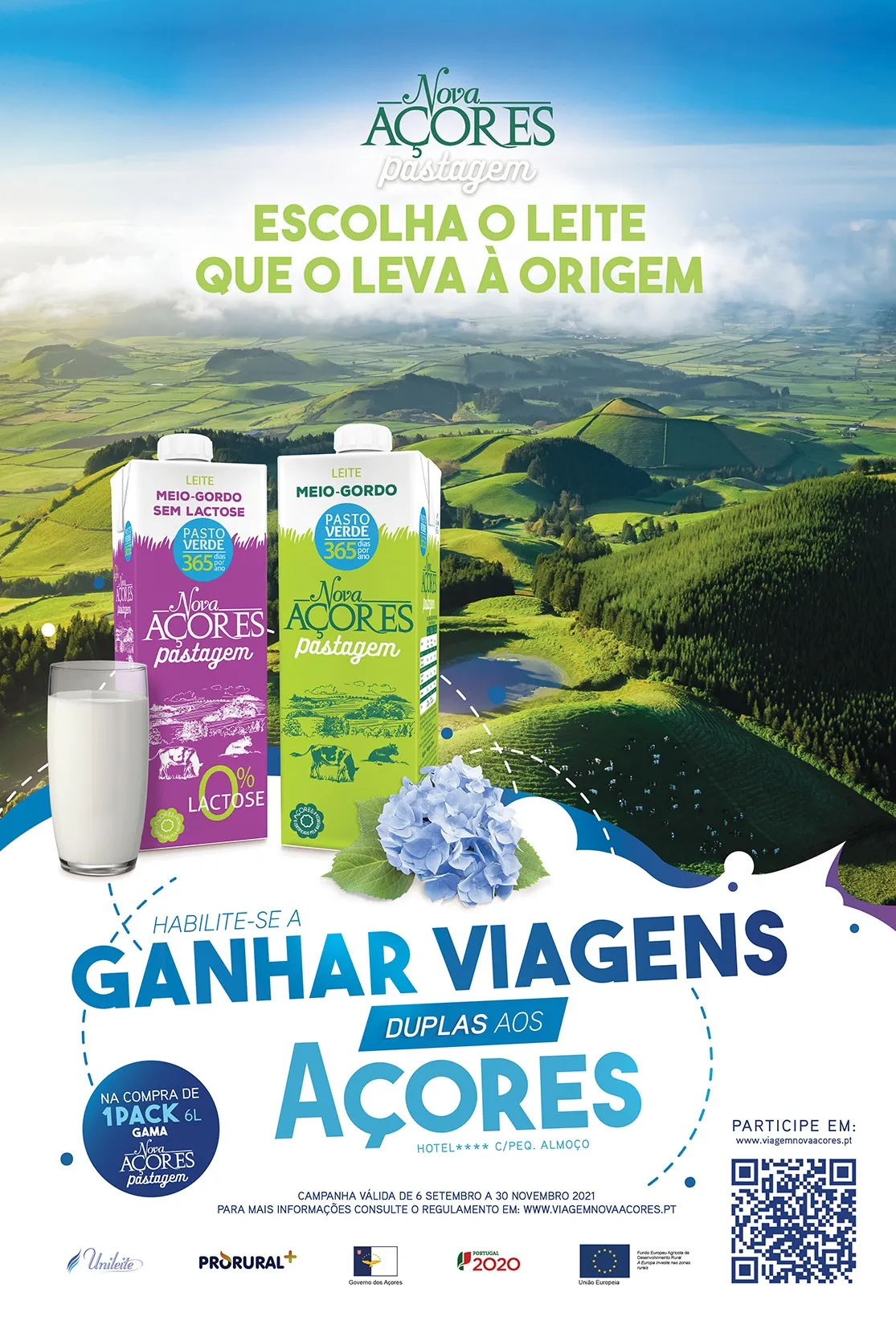 Passatempo Viagem aos Açores: Escolha o leite que o leva à origem!
